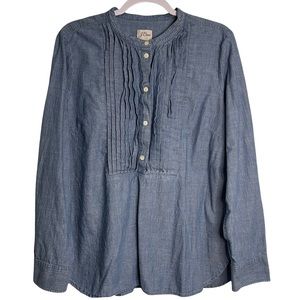 J.Crew Chambray Long Sleeve Shirt Sz XL